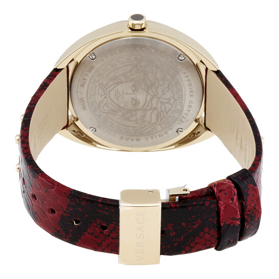 Versace Shadov Quartz Red Dial Ladies Watch VEBM00918