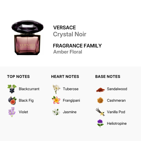 Versace Unisex Crystal Noir EDT Spray 3.0 oz (Tester) Fragrances