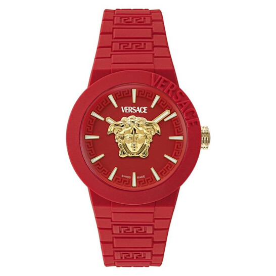 Versace V-Pop Quartz Red Dial Men's Watch VEEFA0124 7630615164908