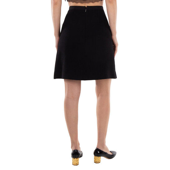 Versace Wool-Blend Medusa 95 A-Line Skirt, Brand Size 38 ( US Size