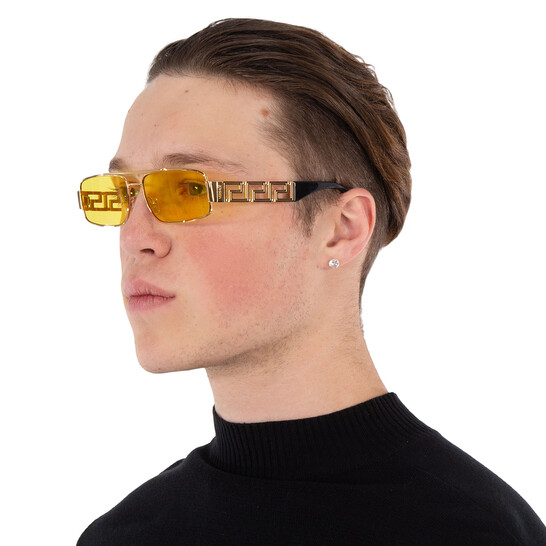 Versace Yellow Mirror Rectangular Men display picture 1