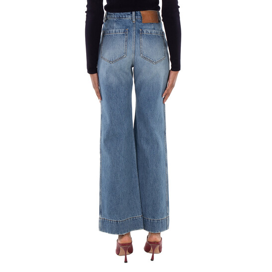デニム・ジーパン VICTORIA VICTORIA BECKHAM Woman Jeans Blue 1125DJE005218N Victoria Mid-Rise Jean In Light Blue | Designer Jeans