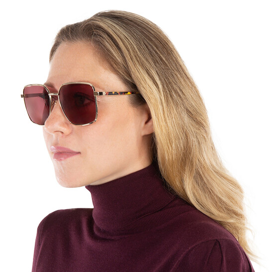 Victoria Beckham Sunglasses VB234S-702-59 New with tags Victoria Beckham Burgundy Square Ladies Sunglasses VB234S  main image 3