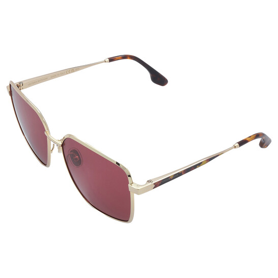 Victoria Beckham Sunglasses VB234S-702-59 New with tags Victoria Beckham Burgundy Square Ladies Sunglasses VB234S  main image 4