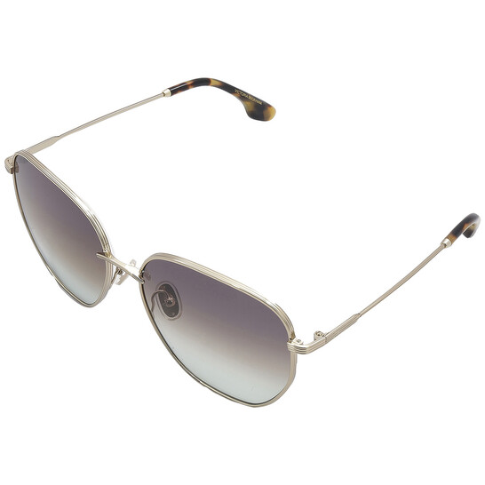 Victoria Beckham Grey Brown Aqua Pilot Ladies Sunglasses