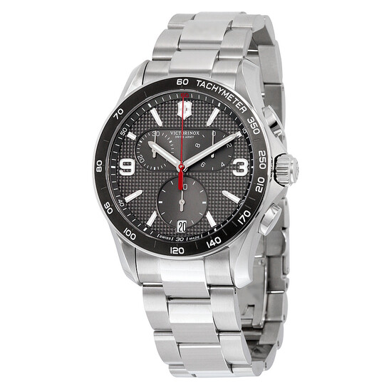 りぃ Victorinox Swiss Army Chrono Classic Grey Dial Men's Watch 241656