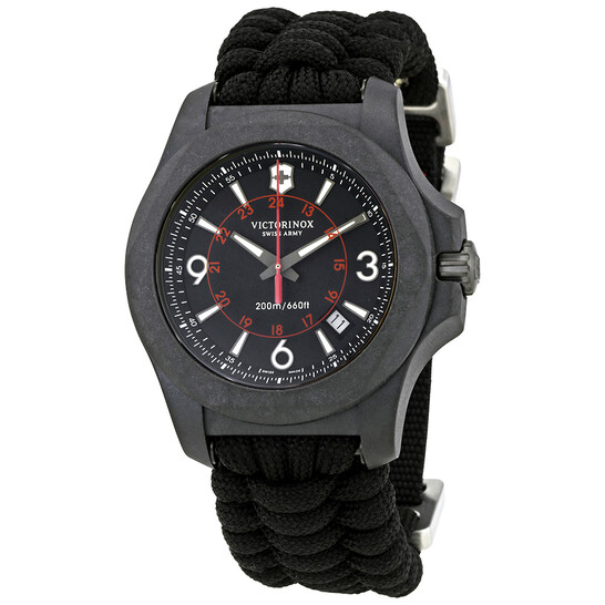 Victorinox I.N.O.X. Carbon Black Dial Black Paracord Men's Watch