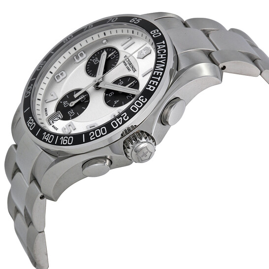 M's show Victorinox Swiss Army Classic Chrono Silver Dial Stainless