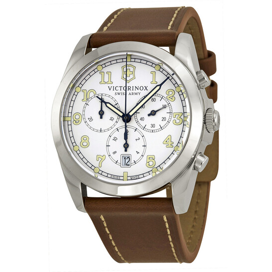 VICTORINOX SWISS ARMY 24656 ミリタリーウォッチ Victorinox Swiss Army Infantry Chronograph White Dial Men's Watch