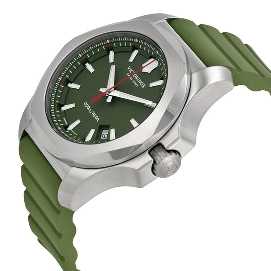 【Ａ】 Victorinox Swiss Army Inox Green Dial Green Rubber Men's