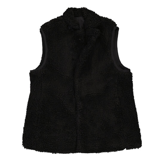 Viridi-Anne Men's Black Boa Sleeveless Jacket, Brand Size 2 (Small