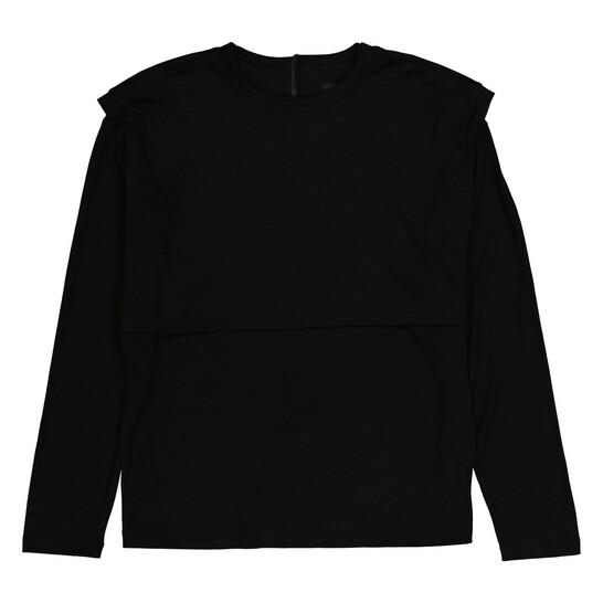 トップス The Viridi-anne WOOLJERSEYLAYERDT-SHIRT Viridi-Anne Men's Black Wool Jersey Layerd T-Shirt, Brand Size 2