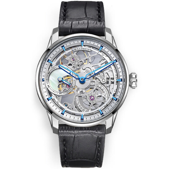Waldhoff Paragon Pearl Silver Hand Wind Silver Dial Men's