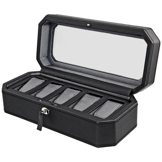 Wolf Design 5pc Black Watch Box 4583029 - 546x546 Image #2