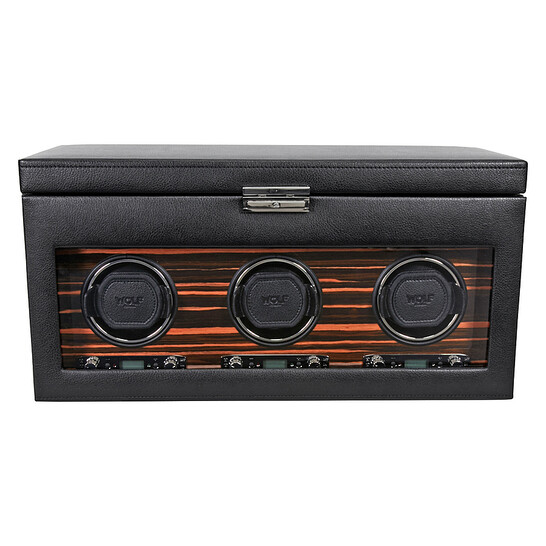 Wolf Roadster Module 2.7 Triple Watch Winder with Storage 457356