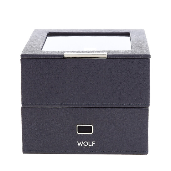 Wolf Stackable Navy Watch Trays 319617 - Watch Accessories, Watch