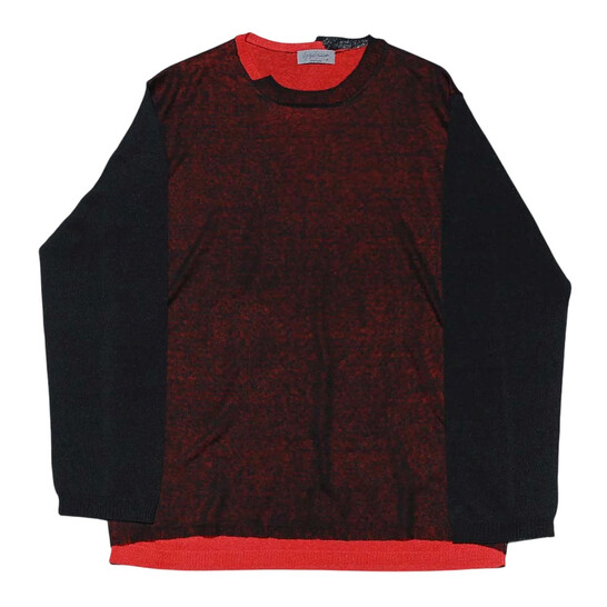 Yohji Yamamoto 14-Gauge Layered Knit Pullover, Brand Size 3