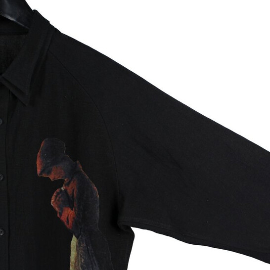 Yohji Yamamoto ブラック 半袖シャツ サイズ3 ヨウジヤマモト プールオムYohji Yamamoto POUR HOMME ドットプリント