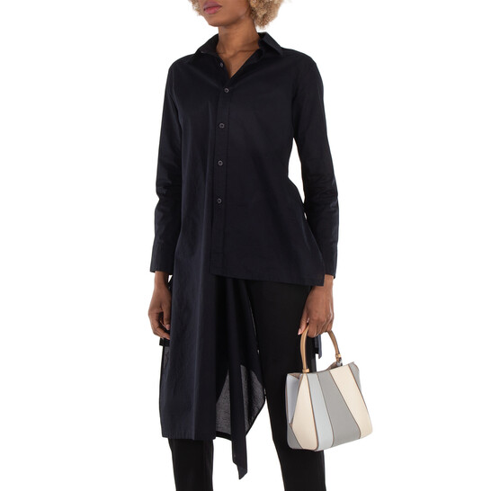 Yohji Yamamoto LAsymmetric Long Blouse, Brand Size 1 (Small