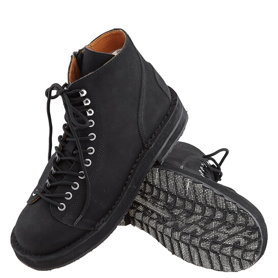 Y'sブーツ Yohji Yamamoto Black Fastener Biker Boots, Brand Size 2 ( US