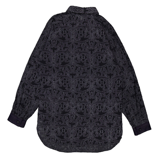 Yohji Yamamoto Men's A-Jq Cotton Blend Shirt, Brand Size 2