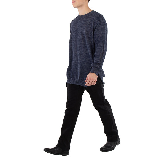 Yohji Yamamoto Navy Open Work Po Sweater, Brand Size 3 (Large) HZ