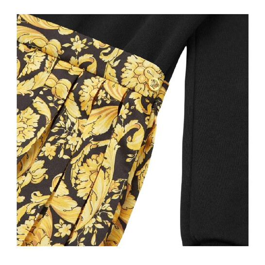 Young Versace Barocco Logo Print Pleated Dress, Size 6Y - 546x546 Image #3