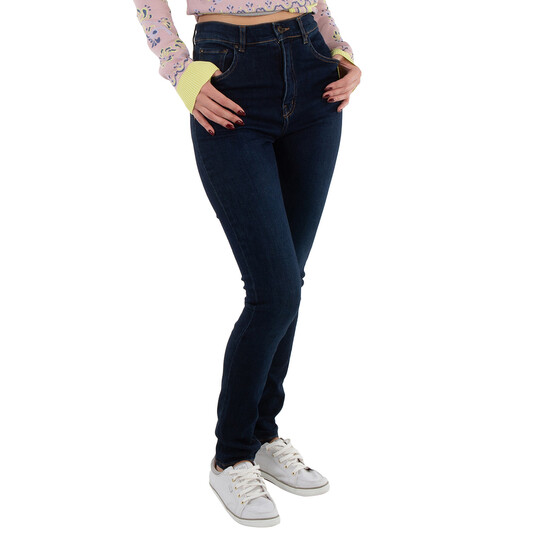 Y/Project Navy Bicolor Heart Detail Jeans, Wasit Size 25