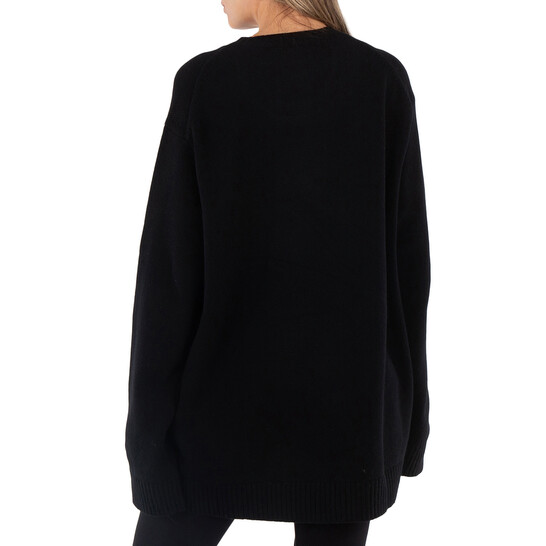 「Y's」pullover black knitt Y'S Ys Black Wool Crow Motif Long-Sleeved Pullover, Brand