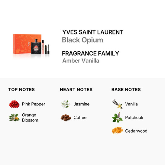 Yves Saint Laurent Ladies Black Opium Gift Set Fragrances
