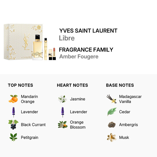 Yves Saint Laurent Ladies Libre 3pcs EDP Gift Set Fragrances