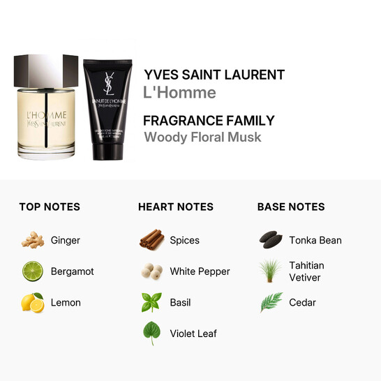 Yves Saint Laurent Men's L'Homme 2pcs EDT Gift Set Fragrances