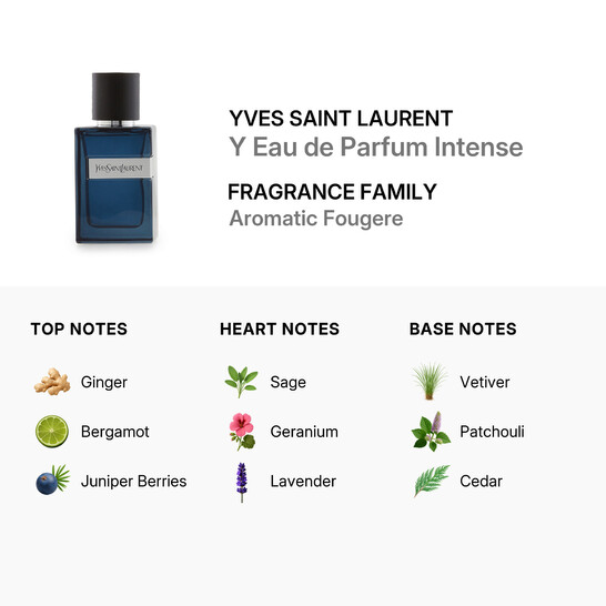 Yves Saint Laurent Men's Y Eau de Parfum Intense EDP Spray 2.0 oz