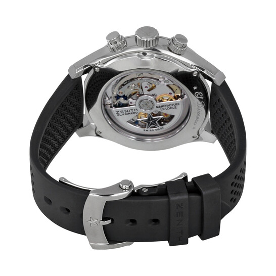 Zenith El Primero Chronograph Automatic Grey Dial Black Rubber