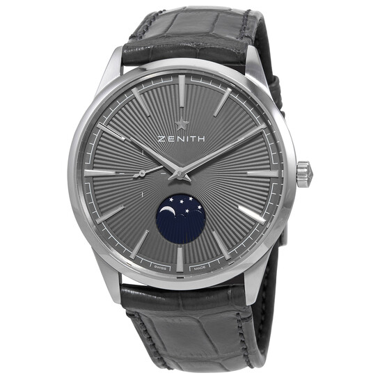 Zenith Elite Moonphase Automatic Grey Dial Men's Watch 03.3100.692