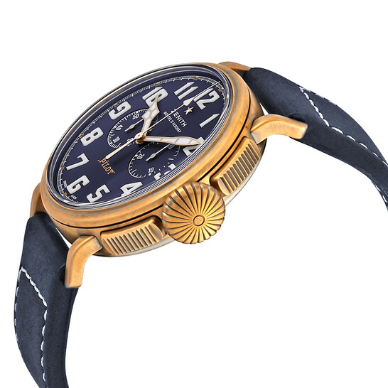 Zenith Pilot Type 20 Bronze Chronograph Automatic Blue Dial Men's