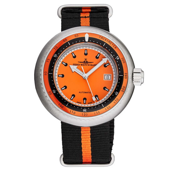 Zeno Deep Diver Automatic Orange Dial Men's Watch 500-2824-I5