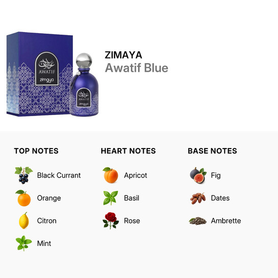 Zimaya Men's Awatif Blue EDP 3.4 oz Fragrances 6290171074991