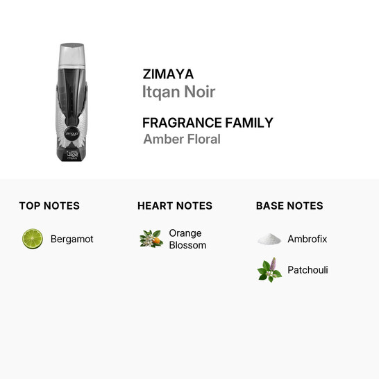 Zimaya Unisex Itqan Noir EDP Spray 3.4 oz Fragrances 6290171075172