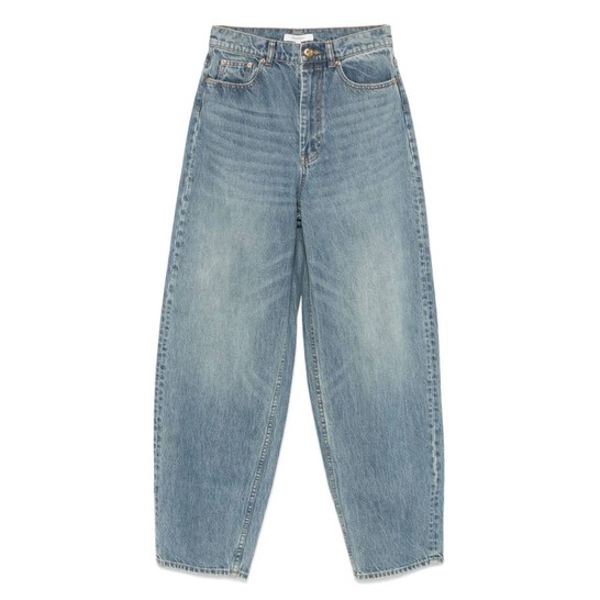 デニム・ジーパン ZIMMERMANN Woman Jeans Blue 0426PF241 NEPTUNE Zimmermann Illustration Barrel Cotton Denim Jeans, Waist