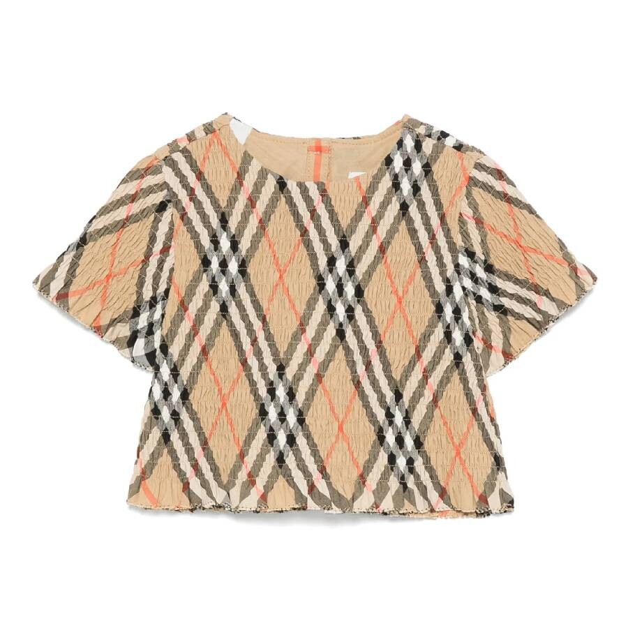 Burberry Kids Madeline Vintage Check Pattern Blouse