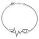 AMOUR Diamond Heartbeat Bracelet In Sterling Silver - 70x70