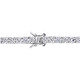 AMOUR 14 1/4 CT TGW Created White Sapphire Bracelet In Sterling Silver - 70x70