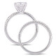 Amour 1/4 CT DIAMOND TW AND 2 CT TGW Created MOISSANITE-WHITE BRIDAL RING SET 14K WHITE GOLD JMS005321 - 70x70