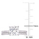 Amour 1/4 CT DIAMOND TW AND 2 CT TGW Created MOISSANITE-WHITE BRIDAL RING SET 14K WHITE GOLD JMS005321 - 70x70
