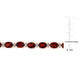 AMOUR 19 5/8 CT TGW Garnet and White Sapphire Tennis Bracelet In Rose Plated Sterling Silver - 70x70