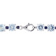 AMOUR 29 1/2 CT TGW Sky-blue Topaz and Sapphire Bracelet In Sterling Silver - 70x70
