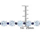AMOUR 29 1/2 CT TGW Sky-blue Topaz and Sapphire Bracelet In Sterling Silver - 70x70