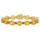AMOUR 29 3/8 CT TGW Citrine and Madeira Citrine Tennis Bracelet In Yellow Plated Sterling Silver - 70x70