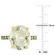 Amour 8 CT TGW Green Amethyst Peridot Fashion Ring Yellow Silver Black Rhodium Plated JMS005406 - 70x70